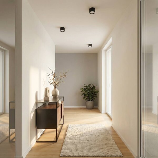 Downlight Ferro, czarny, tworzywo sztuczne, wysokość 6 cm, GX53 Ferro TK Lighting, możliwość ściemniania, czarny, salon / jadalnia, tworzywo sztuczne, nowoczesny