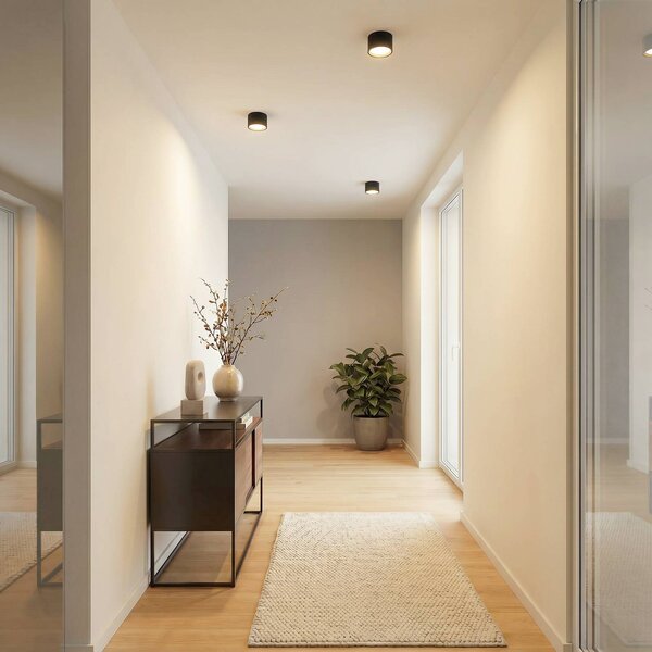 Downlight Ferro, czarny, tworzywo sztuczne, wysokość 6 cm, GX53 Ferro TK Lighting, możliwość ściemniania, czarny, salon / jadalnia, tworzywo sztuczne, nowoczesny