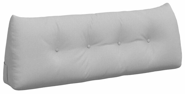 Nowoczesna ergonomiczna poduszka na plecy w aksamitnej tkaninie - szara chmurka