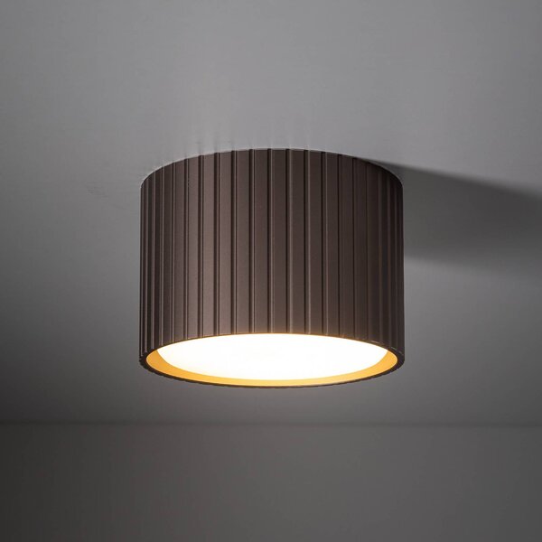 Downlight Ferro, brązowy, tworzywo sztuczne, wysokość 6 cm, GX53 Ferro TK Lighting, możliwość ściemniania, brązowy / rdzawy, salon / jadalnia, tworzywo sztuczne, nowoczesny