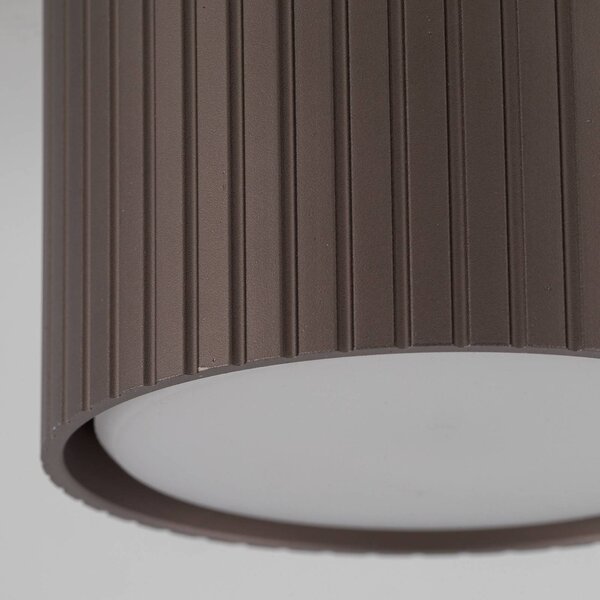 Downlight Ferro, brązowy, tworzywo sztuczne, wysokość 6 cm, GX53 Ferro TK Lighting, możliwość ściemniania, brązowy / rdzawy, salon / jadalnia, tworzywo sztuczne, nowoczesny
