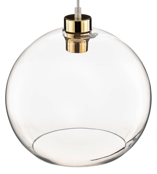 Lampa wisząca szklana Cubus TK Lighting, możliwość ściemniania, przezroczysty / transparentny, salon / jadalnia, szkło, nowoczesny