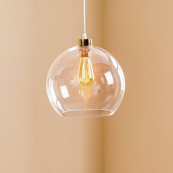 Lampa wisząca szklana Cubus TK Lighting, możliwość ściemniania, przezroczysty / transparentny, salon / jadalnia, szkło, nowoczesny