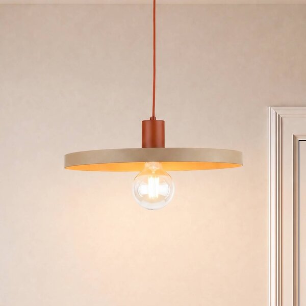 Lampa wisząca Sila TK Lighting, możliwość ściemniania, kremowy / amber, salon / jadalnia, metal, nowoczesny