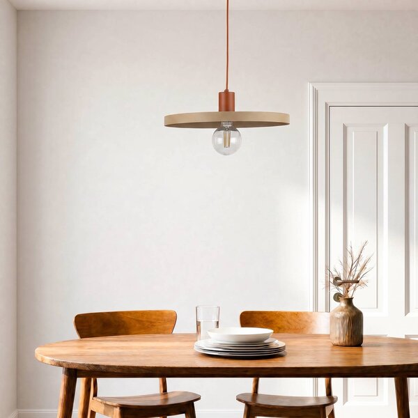 Lampa wisząca Sila TK Lighting, możliwość ściemniania, kremowy / amber, salon / jadalnia, metal, nowoczesny