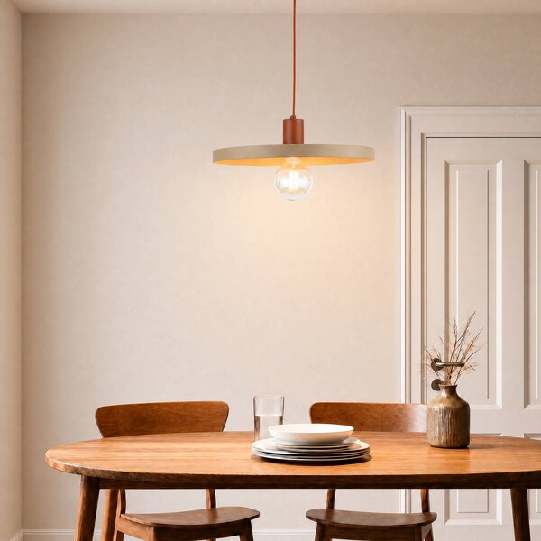 Lampa wisząca Sila TK Lighting, możliwość ściemniania, kremowy / amber, salon / jadalnia, metal, nowoczesny