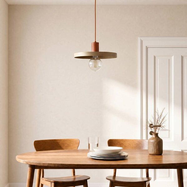 Lampa wisząca Sila TK Lighting, możliwość ściemniania, kremowy / amber, salon / jadalnia, metal, nowoczesny
