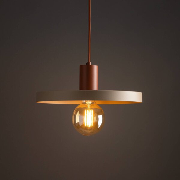 Lampa wisząca Sila TK Lighting, możliwość ściemniania, kremowy / amber, salon / jadalnia, metal, nowoczesny