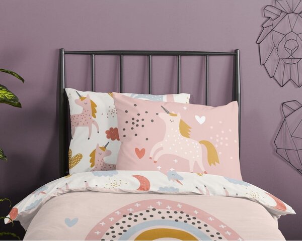 Dziecięca pościel bawełniana Good Morning Unicorn, 140x220 cm