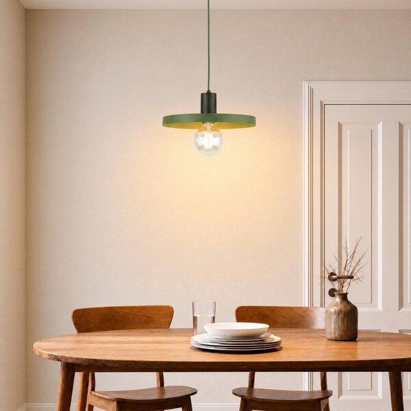 Lampa wisząca Sila TK Lighting, możliwość ściemniania, zielony, salon / jadalnia, metal, nowoczesny