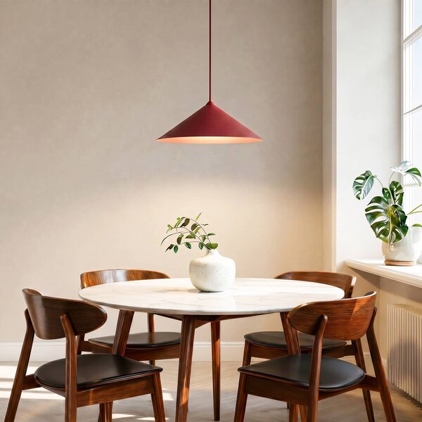 Lampa wisząca Lume L TK Lighting, możliwość ściemniania, czerwony, salon / jadalnia, metal, nowoczesny
