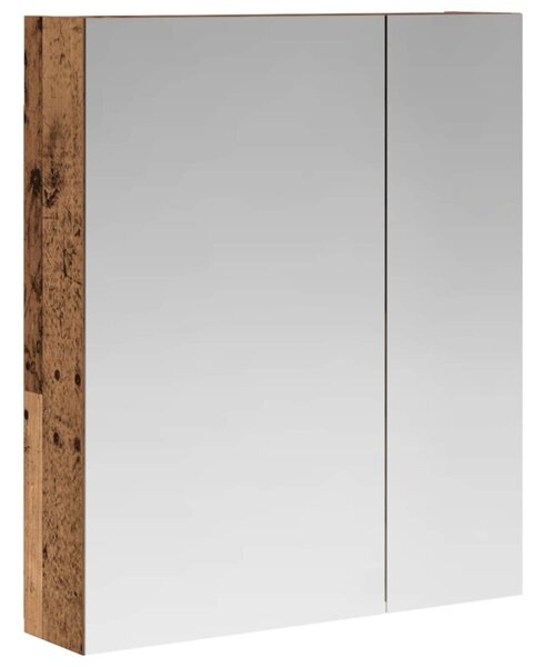 Szafka z lustrem do łazienki stare drewno 60 x 14,5 x 70 cm