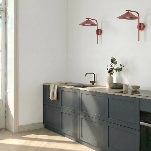 Kinkiet Lume S TK Lighting, możliwość ściemniania, czerwony, salon / jadalnia, metal, nowoczesny