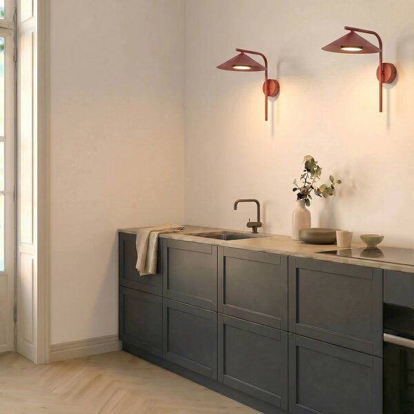 Kinkiet Lume S TK Lighting, możliwość ściemniania, czerwony, salon / jadalnia, metal, nowoczesny