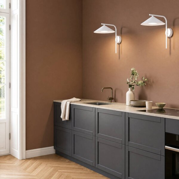 Kinkiet Lume S TK Lighting, możliwość ściemniania, aluminiowy / szary / cynkowy, salon / jadalnia, metal, nowoczesny