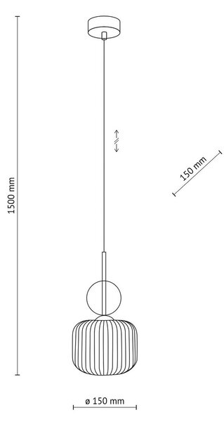 Lampa wisząca Sophia TK Lighting, możliwość ściemniania, aluminiowy / szary / cynkowy, salon / jadalnia, szkło, nowoczesny