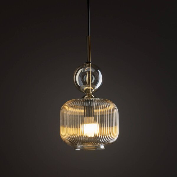 Lampa wisząca Sophia TK Lighting, możliwość ściemniania, aluminiowy / szary / cynkowy, salon / jadalnia, szkło, nowoczesny