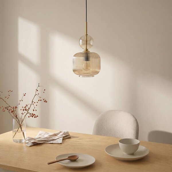 Lampa wisząca Sophia TK Lighting, możliwość ściemniania, aluminiowy / szary / cynkowy, salon / jadalnia, szkło, nowoczesny
