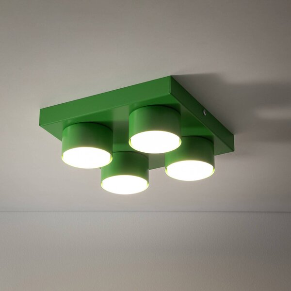 Lampa sufitowa Brix TK Lighting, możliwość ściemniania, zielony, salon / jadalnia, metal, nowoczesny
