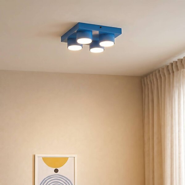 Lampa sufitowa Brix TK Lighting, możliwość ściemniania, niebieski, salon / jadalnia, metal, nowoczesny