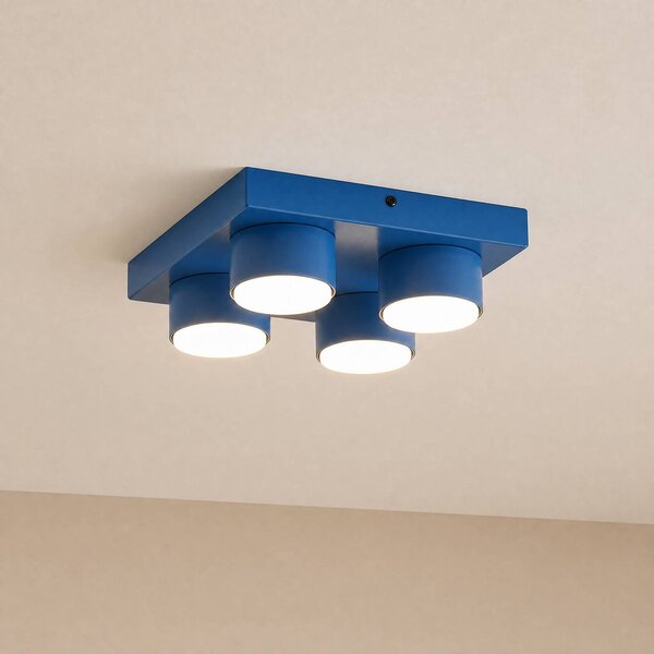 Lampa sufitowa Brix TK Lighting, możliwość ściemniania, niebieski, salon / jadalnia, metal, nowoczesny