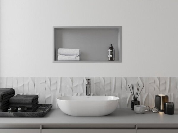 Mexen X-Wall-R półka wnękowa z kołnierzem 60 x 30 cm, inox - 1910603010
