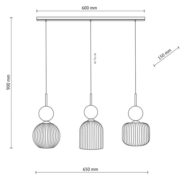 Lampa wisząca Sophia TK Lighting, możliwość ściemniania, zielony, salon / jadalnia, szkło, nowoczesny