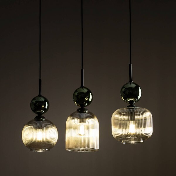 Lampa wisząca Sophia TK Lighting, możliwość ściemniania, zielony, salon / jadalnia, szkło, nowoczesny