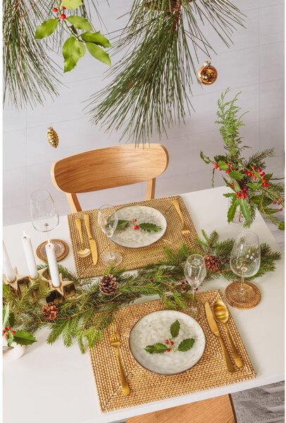 Rattanowa mata stołowa 40x30 cm – Tiseco Home Studio