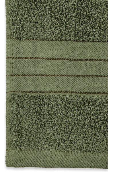 Ciemnozielone bawełniane ręczniki zestaw 4 szt. frotte 50x100 cm – Good Morning