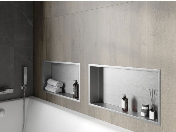 Mexen X-Wall-R półka wnękowa z kołnierzem 60 x 30 cm, inox - 1910603010