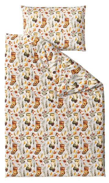 Bawełniana pościel AUTUMN SOCKS kolorowa Rozmiar pościeli: 2 szt 70 x 90 cm | 200 x 220 cm