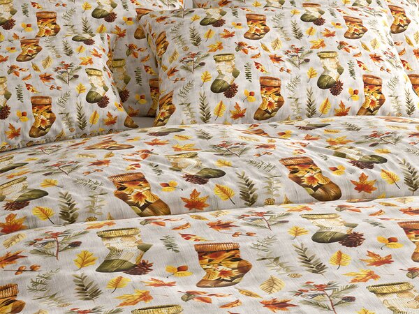 Bawełniana pościel AUTUMN SOCKS kolorowa Rozmiar pościeli: 2 szt 70 x 90 cm | 200 x 220 cm
