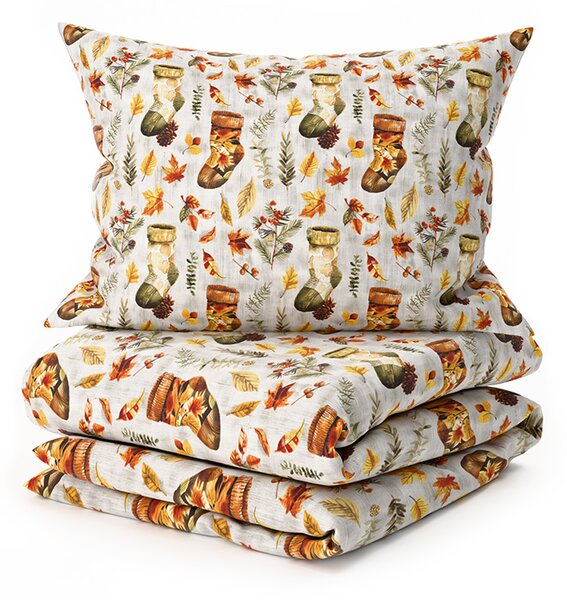 Bawełniana pościel AUTUMN SOCKS kolorowa Rozmiar pościeli: 2 szt 70 x 90 cm | 200 x 220 cm