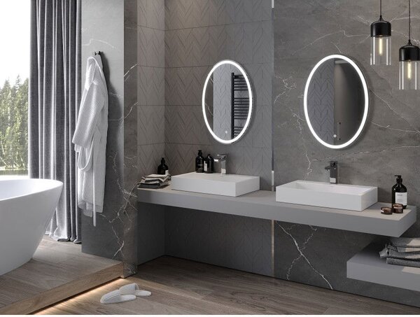 Mexen Elz lustro łazienkowe podświetlane 50 x 70 cm, LED 6000K, antypara - 9802-050-070-611-00