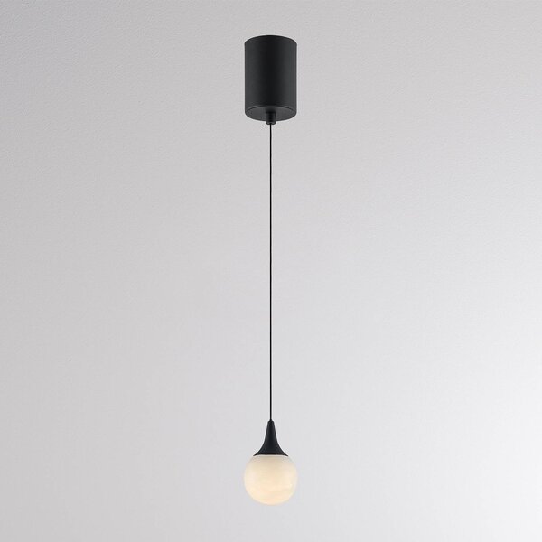 Molto Luce Lampa wisząca ARE, możliwość ściemniania, czarny, salon / jadalnia, kamień, nowoczesny
