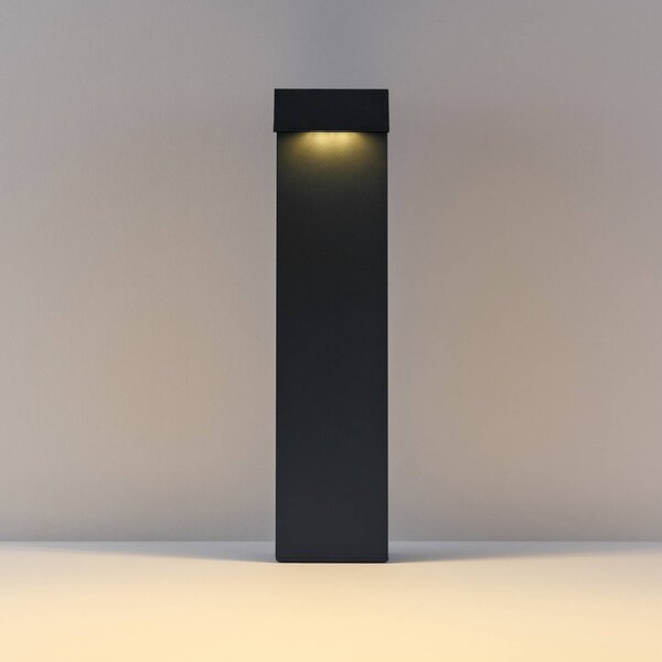 Molto Luce Słupek oświetleniowy LED ATO, wysokość 45 cm, DALI, antracyt, IP65, metal możliwość ściemniania, czarny, aluminium, nowoczesny
