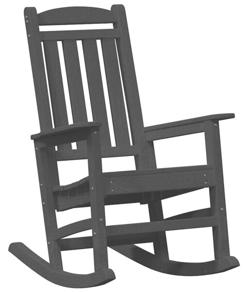 Ogrodowe krzesło bujańce czarny 92 x 70 x 108cm hdpe