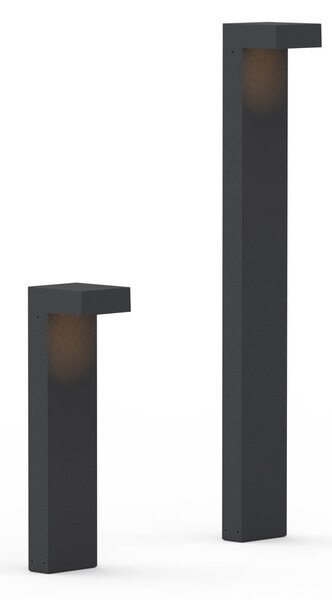 Molto Luce Słupek oświetleniowy LED ATO, wysokość 85 cm, DALI, antracyt, IP65, metal możliwość ściemniania, czarny, aluminium, nowoczesny