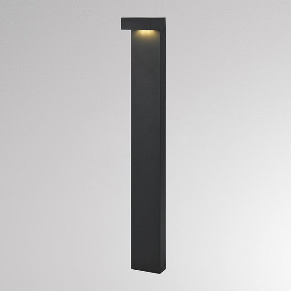 Molto Luce Słupek oświetleniowy LED ATO, wysokość 85 cm, włącznik/wyłącznik, kolor ATO, czarny, aluminium, nowoczesny