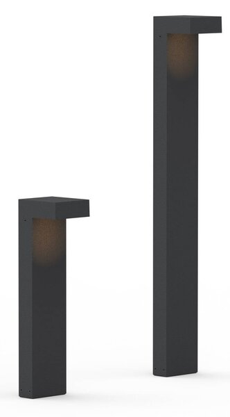 Molto Luce Słupek oświetleniowy LED ATO, wysokość 45 cm, DALI, antracyt, IP65, metal możliwość ściemniania, czarny, aluminium, nowoczesny