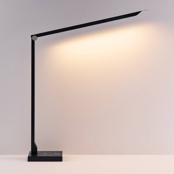 Molto Luce Lampa stołowa FLOYD ACCU, możliwość ściemniania, czarny, biuro, aluminium, nowoczesny