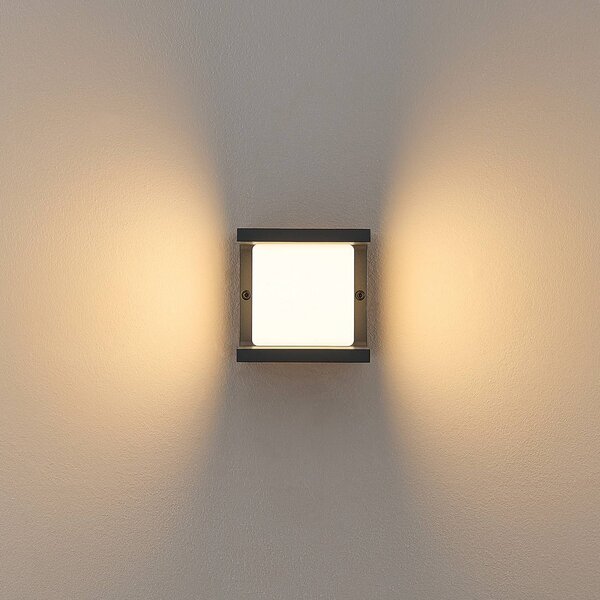 Molto Luce Kinkiet zewnętrzny FYNN-U, czarny, aluminium, nowoczesny