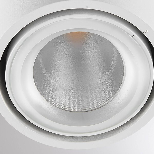 Molto Luce Zewnętrzna lampa sufitowa zewnętrzna LED MAG MINI, biała, Ø 9 cm, CCT, możliwość ściemniania, biały / opal, łazienka, aluminium, nowoczesny