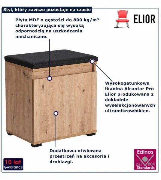 Szafka na buty z siedziskiem 50 cm C4-R41