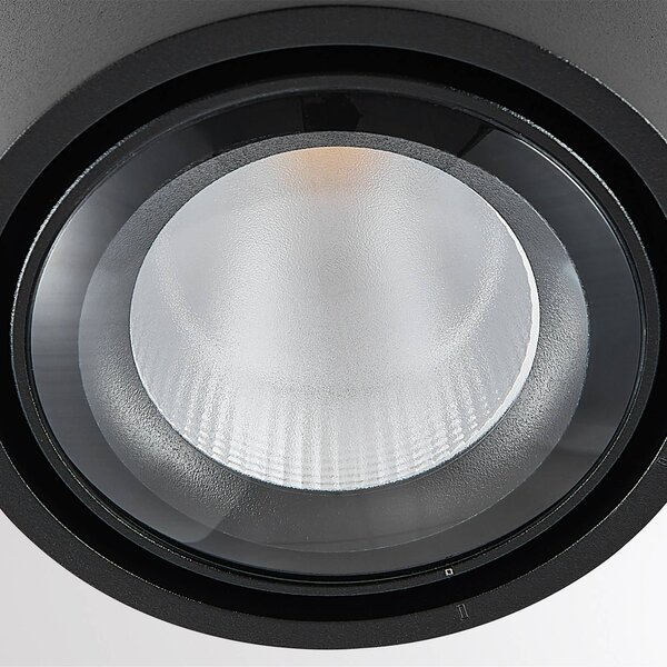 Molto Luce Zewnętrzna lampa sufitowa zewnętrzna LED MAG MINI, czarna, Ø 9 cm, temperaturę możliwość ściemniania, czarny, łazienka, aluminium, nowoczesny