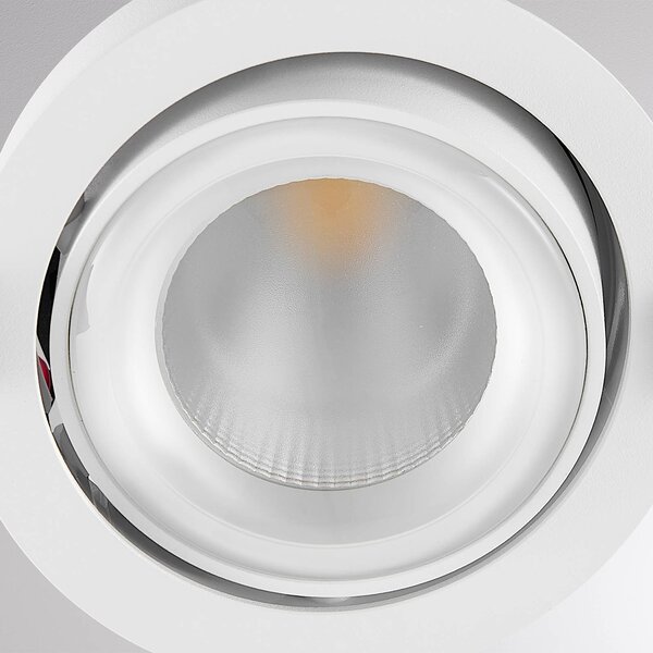 Molto Luce Lampa sufitowa wpuszczana LED MAG MINI, biała, Ø 10 cm, CCT 18 V MINI, biały / opal, salon / jadalnia, aluminium, nowoczesny