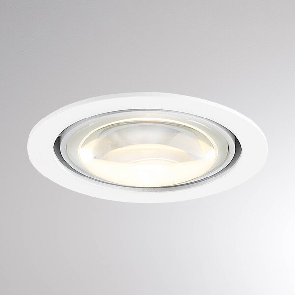 Molto Luce Lampa sufitowa wpuszczana LED MAG MINI, biała, Ø 10 cm, CCT 18 V MINI, biały / opal, salon / jadalnia, aluminium, nowoczesny