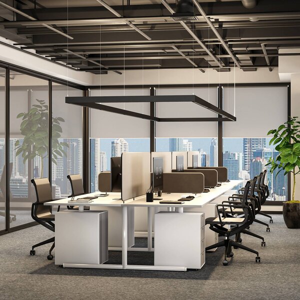 Molto Luce Żyrandol LED PERFORA PROLINE M, czarna, 106 cm, DALI, światło skierowane w możliwość ściemniania, czarny, salon / jadalnia, aluminium, nowoczesny