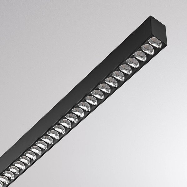 Molto Luce Żyrandol LED PERFORA PROLINE M, czarna, 106 cm, DALI, światło skierowane w możliwość ściemniania, czarny, salon / jadalnia, aluminium, nowoczesny